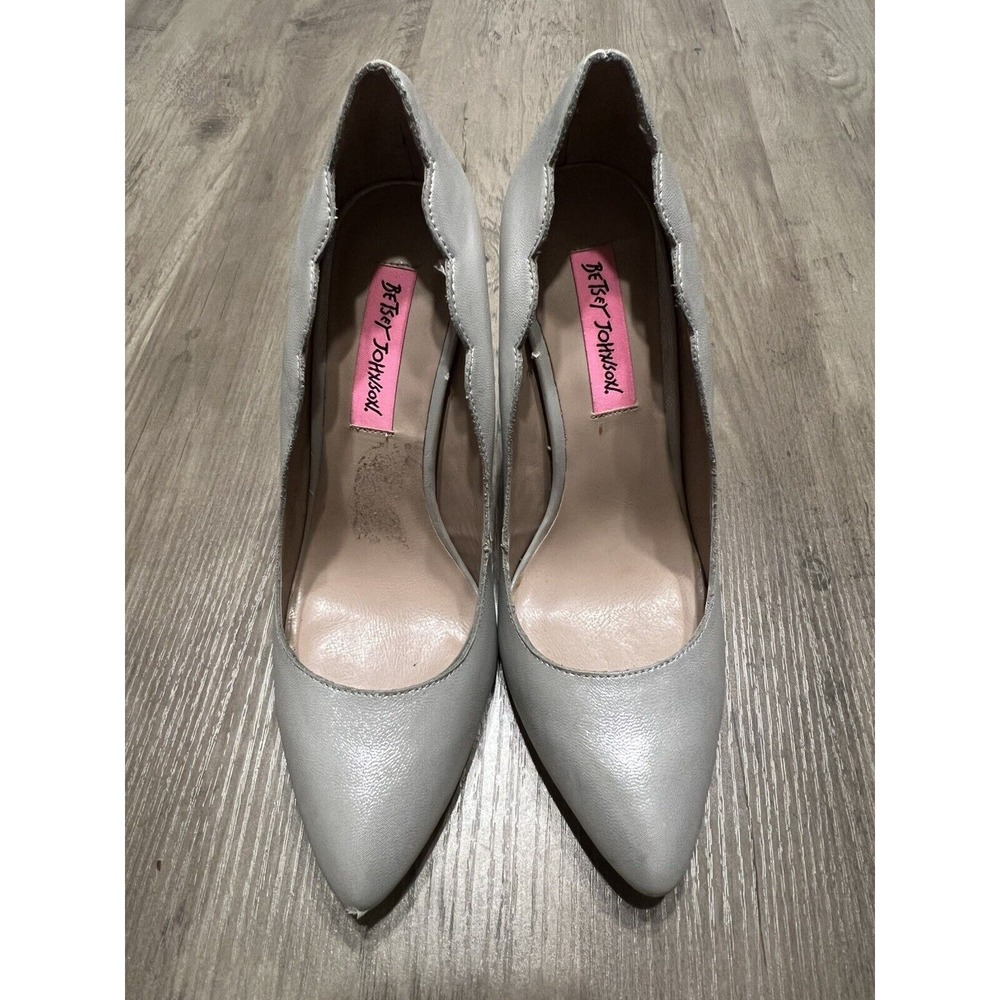 Betsey Johnson Women's Silver Stiletto Heels Dress‎ Shoes Pumps Sz 7.5 VGC! - Picture 3 of 5